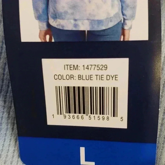 SPLENDID WAFFLE TIE DYE SWEATSHIRT SIZE L - Picture 6 of 6